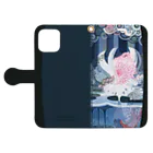 にじのひとひら 2号店の水底の鮮やかさ　iPhone12/12Pro推奨 Book-Style Smartphone Case:Opened (outside)