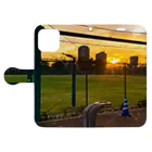 sparkjoy_studio の夕日＠公園 Book-Style Smartphone Case:Opened (outside)