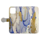 com eddy コムエディーのalcohol ink art №3 Book-Style Smartphone Case:Opened (outside)