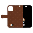 chocochoののぞき３柴犬 Book-Style Smartphone Case:Opened (outside)