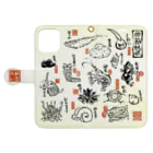 花日和 畳の御節妖怪 元旦 Book-Style Smartphone Case:Opened (outside)