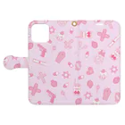 💗江崎びす子officialスズリ💗の病みかわいい Book-Style Smartphone Case:Opened (outside)