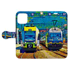 GALLERY misutawoのスイス シュピーツの駅 Book-Style Smartphone Case:Opened (outside)