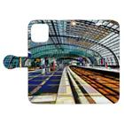 GALLERY misutawoのドイツ ベルリン中央駅のホーム Book-Style Smartphone Case:Opened (outside)