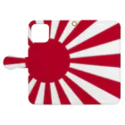 Teatime ティータイムの日本国旗 旭日旗 日章旗 旗 赤  Book-Style Smartphone Case:Opened (outside)