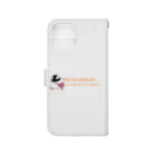 ヤママユ(ヤママユ・ペンギイナ)のふたごのジェンツーペンギン(キラキラロゴつき) Book-Style Smartphone Case :back