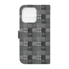 madein8☞shopのplaid Book-Style Smartphone Case :back