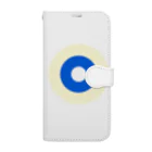 CORONET70のサークルa・クリーム・青・白 Book-Style Smartphone Case