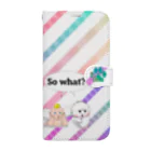 オフィシーナ　ロンポペの天使＆ビーちゃん　『だから何？』アイフォンケース　 Book-Style Smartphone Case