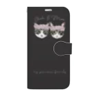 みきぞーん｜保護猫 ミッキー画伯と肉球とおともだちのchah & moo & guri & ari Book-Style Smartphone Case