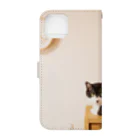 疑問もつ猫グッズの疑問持つ猫グッズ Book-Style Smartphone Case :back