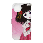 加藤 光雲のRose-design（扇子閉じVer.） Book-Style Smartphone Case :back