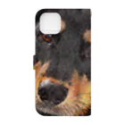 【CPPAS】Custom Pet Portrait Art Studioのかわいい子犬のロットワイラー Book-Style Smartphone Case :back