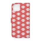 ミニマムユニヴァース@SUZURIのデビねこくん 手帳型スマホケース レッド Book-Style Smartphone Case :back
