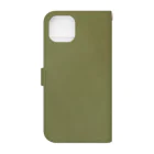 kiki25のモスグリーン Book-Style Smartphone Case :back