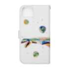 【全盲の絵描き】オバケのタムタムの【全盲の絵描き】colorful whale 背景なし Book-Style Smartphone Case :back