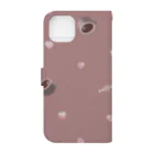 hikari_graphicsのコーヒーとチョコレート休憩タイム　PINK Book-Style Smartphone Case :back