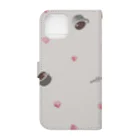 hikari_graphicsのコーヒーとチョコレート休憩タイム　BEIGE Book-Style Smartphone Case :back