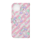 ほっぺ☆屋 ＰｕｋｕのBABY♡UNICORN iPhone13 推奨 Book-Style Smartphone Case :back