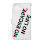 謎はないけど謎解き好きのお店のNO ESCAPE, NO LIFE Book-Style Smartphone Case :back