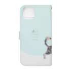 Lien designのneco×neco×neco×neco 手帳カバー Book-Style Smartphone Case :back