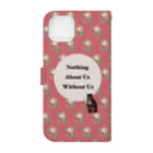 Pulmo（プルモ)の【Rose&Cat】Nothing About Us Without Us スマホケース Book-Style Smartphone Case :back