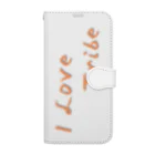ミラくまのI LOVE Tribe 縦文字 Book-Style Smartphone Case