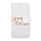 ミラくまのI LOVE Tribe　文字色 手帳型スマホケース