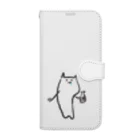 sakenekomamenのさけねこ 手帳型スマホケース