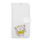 misatoのおみせshopの「備えあれば憂いなし」ウレイちゃん猫 手帳型スマホケース