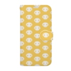 ミニマムユニヴァース@SUZURIのデビねこくん 手帳型スマホケース イエロー Book-Style Smartphone Case