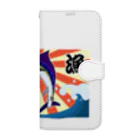 脂身通信Ｚの【背面プリント】大漁旗♪カジキ♪220829 Book-Style Smartphone Case