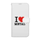 HachijuhachiのI LOVE METAL 手帳型スマホケース