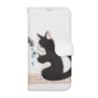 #保護猫カフェひだまり号の手洗い猫 Book-Style Smartphone Case