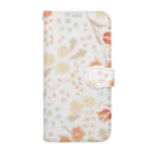 ＊momochy shop＊の水彩風お花柄 Book-Style Smartphone Case