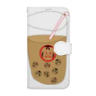 sweets  Cafe - わーじょんのこけしタピオカ Book-Style Smartphone Case