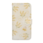 ＊momochy shop＊のミモザとうさぎ Book-Style Smartphone Case
