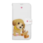 まみおデザインの仔犬兄弟 Book-Style Smartphone Case