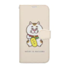 目つきの悪い猫＠いけやけいの招きにゃんこ Book-Style Smartphone Case