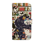 動物たちの日常の本を読む Book-Style Smartphone Case