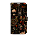 花日和 畳のレトロモダン妖怪 Book-Style Smartphone Case