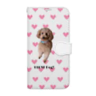 文鳥✱だより˚*.꒰KOYUKI＆MEE꒱.*˚のI love Dog!スマホカバー Book-Style Smartphone Case