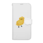 つるやのみやげのほさほさ　ひよこくん 手帳型スマホケース