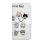 モフねこイラスト館のモフモフキャットボーイズ Book-Style Smartphone Case