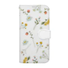 orange_honeyの花柄5 Book-Style Smartphone Case