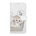 nya-mew（ニャーミュー）のもってけ！ポチッとな 手帳型スマホケース