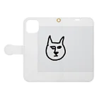 NEKO ARTのグランピーキャット 手帳型スマホケースを開いた場合(外側)