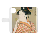 寿めでたや(ukiyoe)のUkiyoe　Utamaro Book-Style Smartphone Case:Opened (outside)