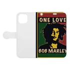 ３rd LaughのBOB MARLEY [ONE LOVE] 手帳型スマホケースを開いた場合(外側)