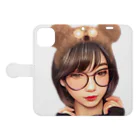 Re:Re:SmileyのBear Girl ☆◡̈⋆ Book-Style Smartphone Case:Opened (outside)